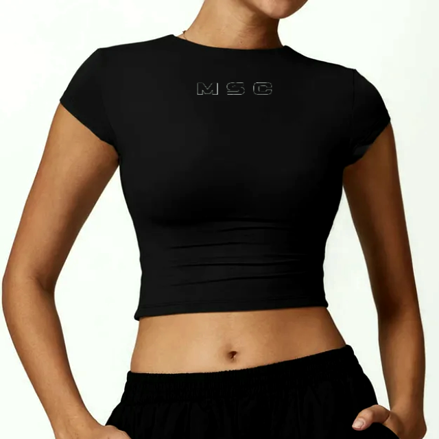 BELLA crop baby T (onyx)