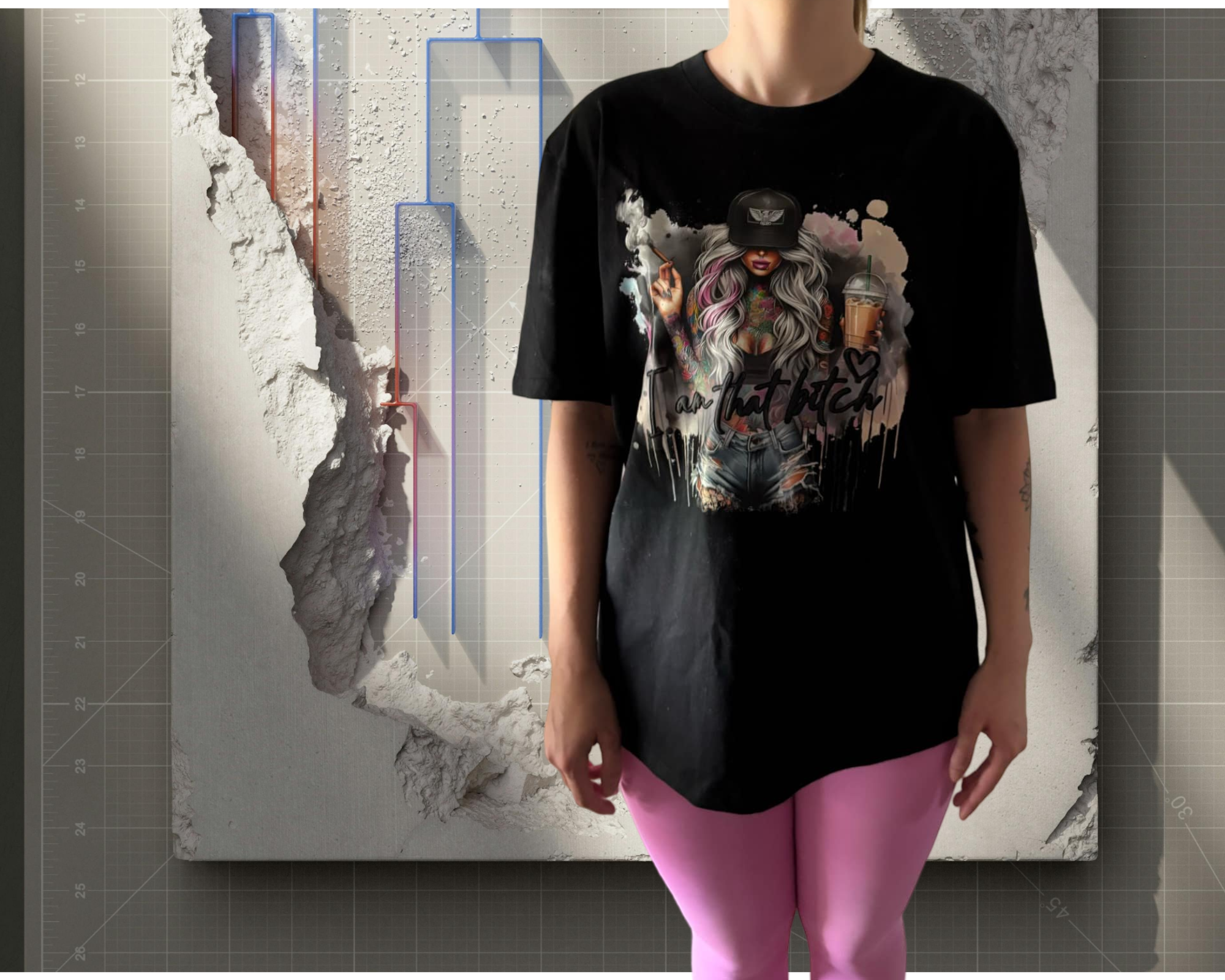 MSC "I am that bitch"T-shirt- BLACK  (small -3XL)