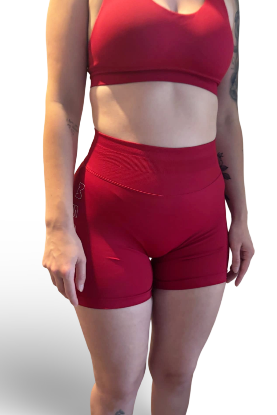 IMPACT sculpt shorts (Cherry red)5 inch