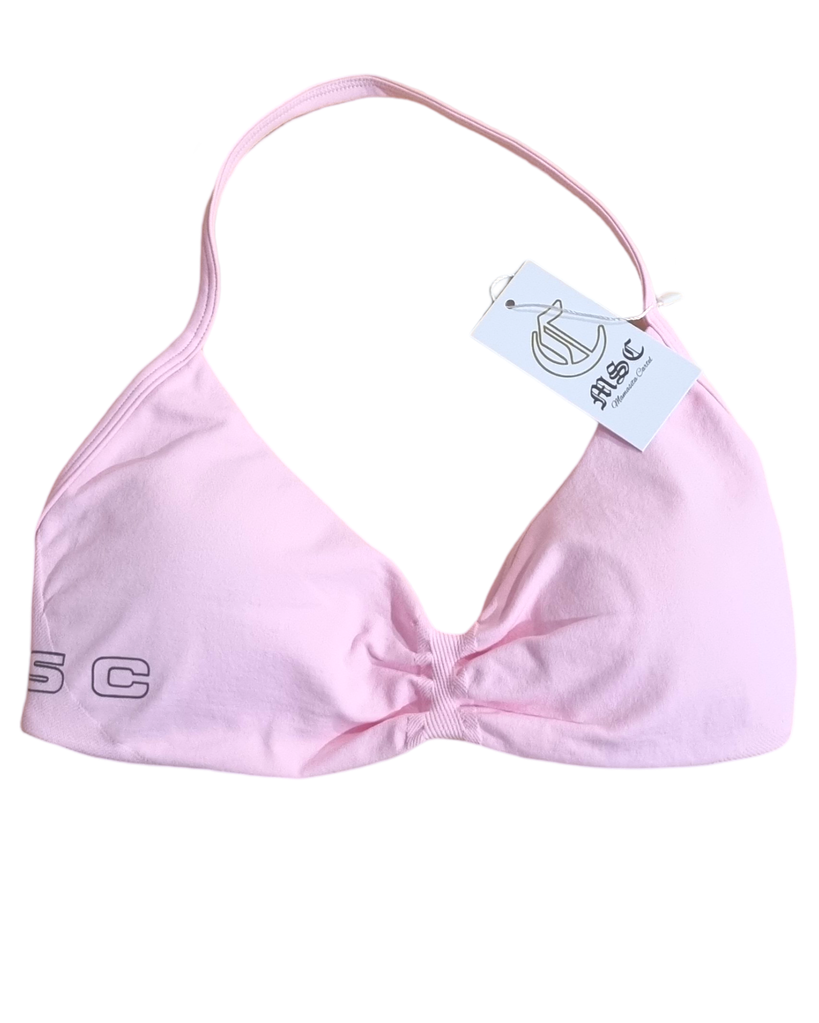 MSC IMIRI CORE sculpt mini crop. (PASTEL PINK) black logo