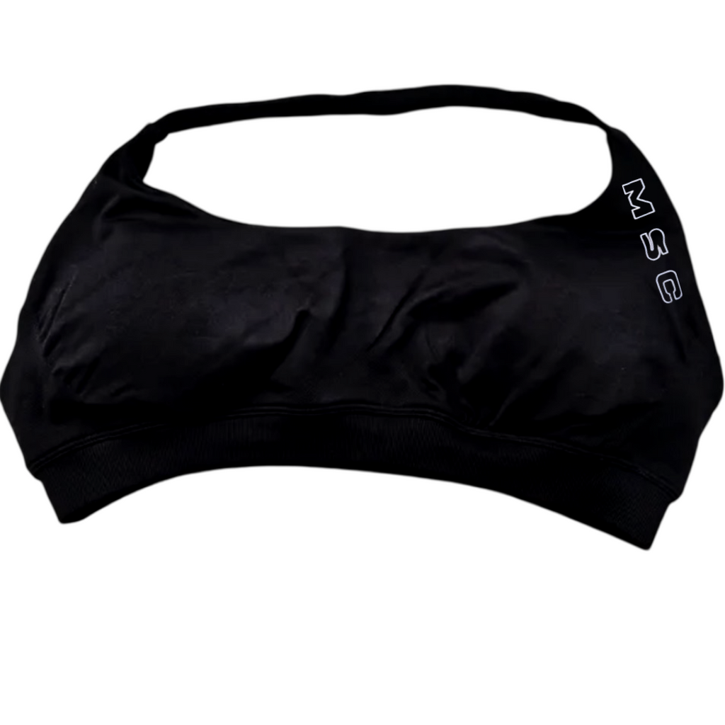 MSC IMIRI CORE V.2 sculpt halter crop. (ONYX)