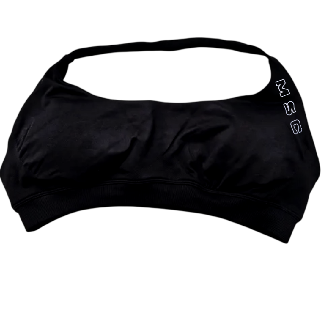 MSC IMIRI CORE V.2 sculpt halter crop. (ONYX)