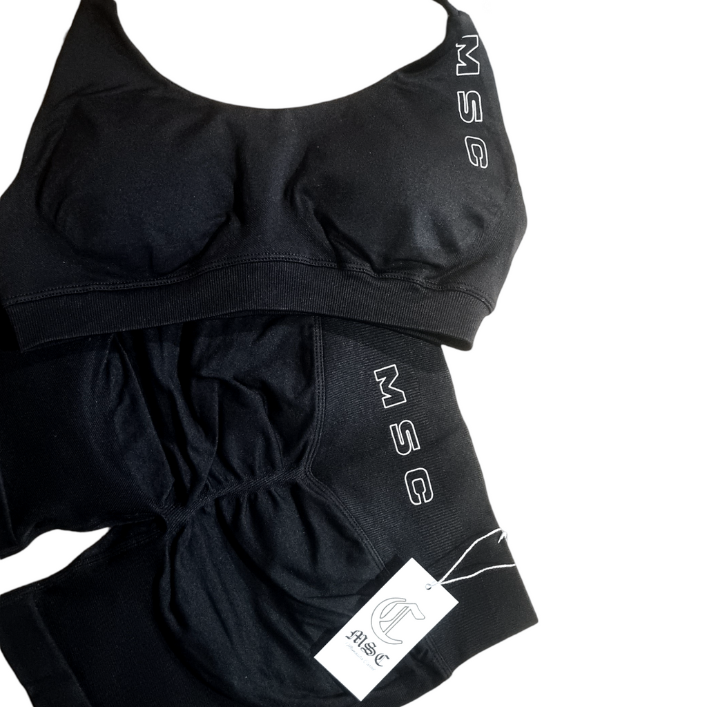MSC IMIRI CORE V.2 sculpt shorts. (ONYX)white logo.