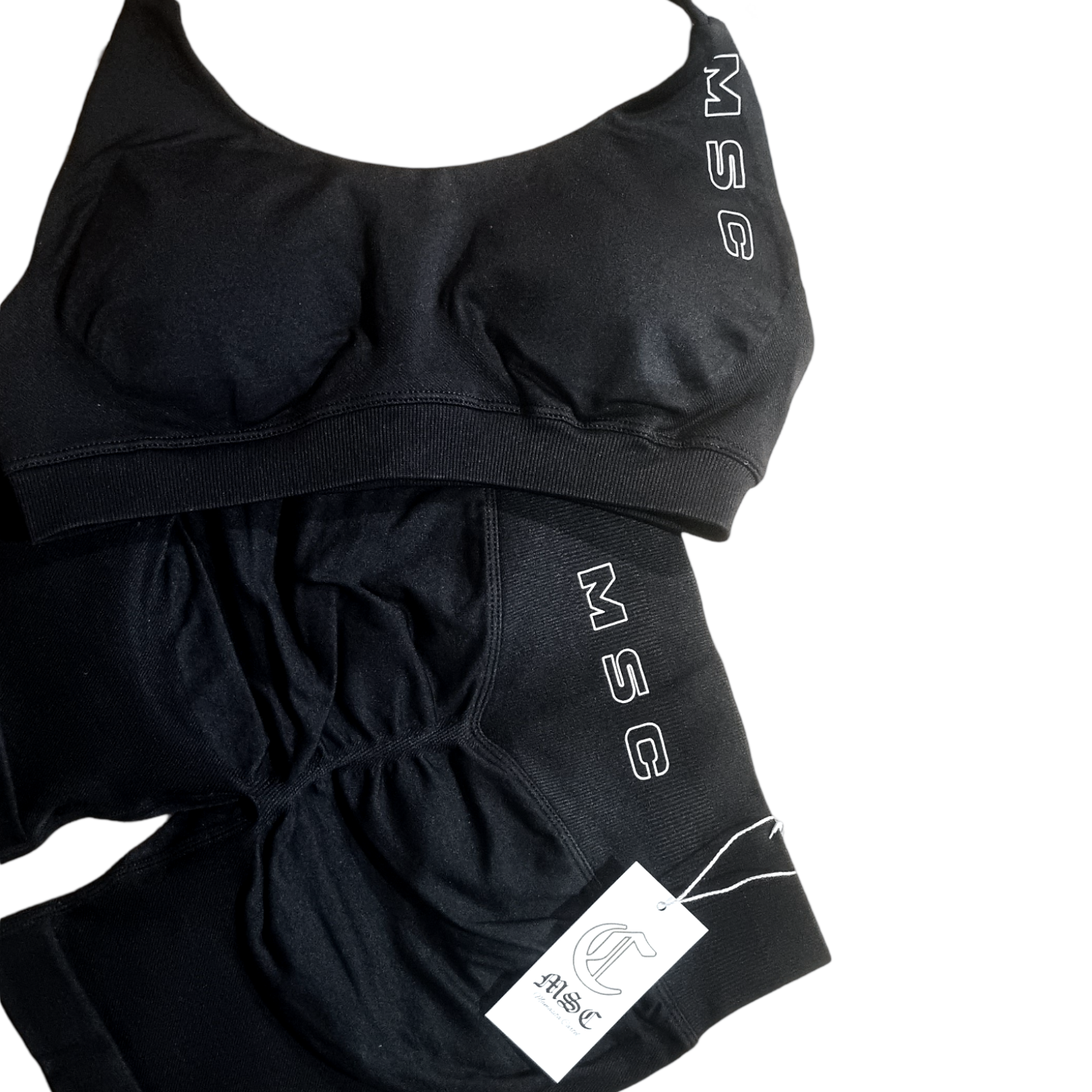 MSC IMIRI CORE V.2 sculpt shorts. (ONYX)white logo.