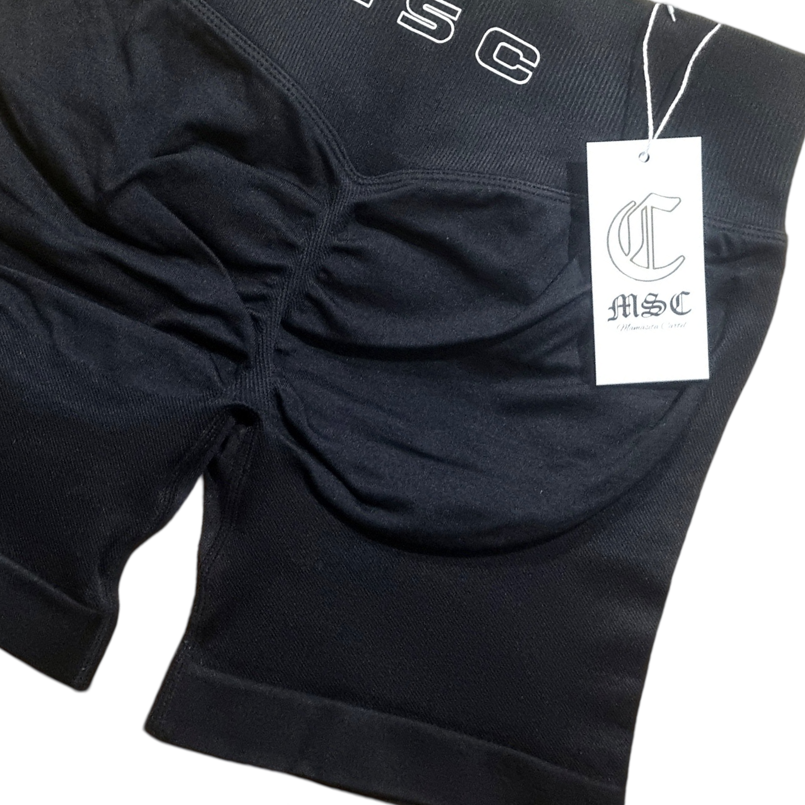 MSC IMIRI CORE V.2 sculpt shorts. (ONYX)white logo.