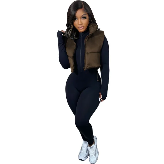 MSC Avenue cropped puffer vest