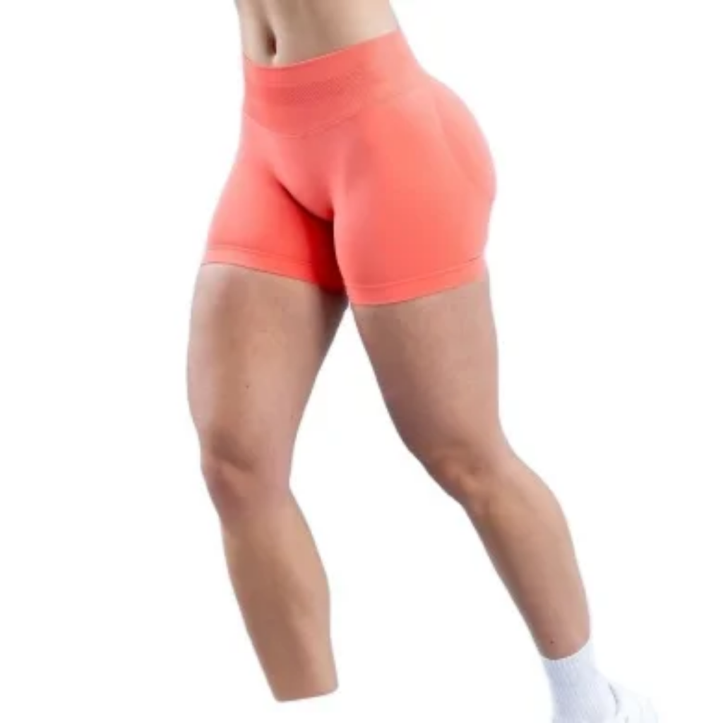 MSC IMIRI CORE V.2 sculpt shorts. (CARIBBEAN PEACH)white logo.