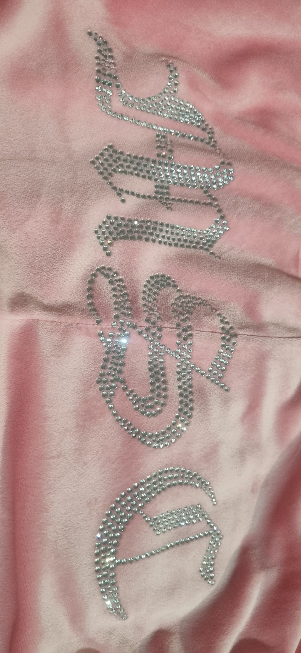 MSC DREAM velour track pants (BEBA DIAMONTE COLLECTION) Baby pink.