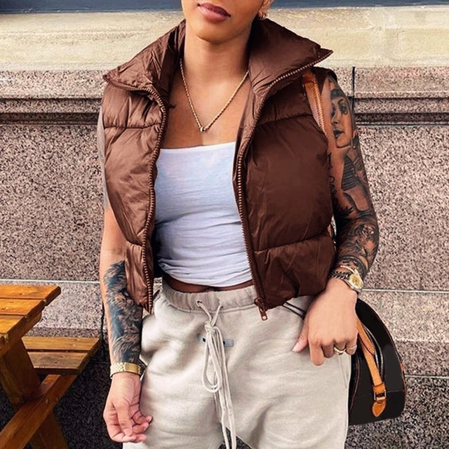 MSC Avenue cropped puffer vest