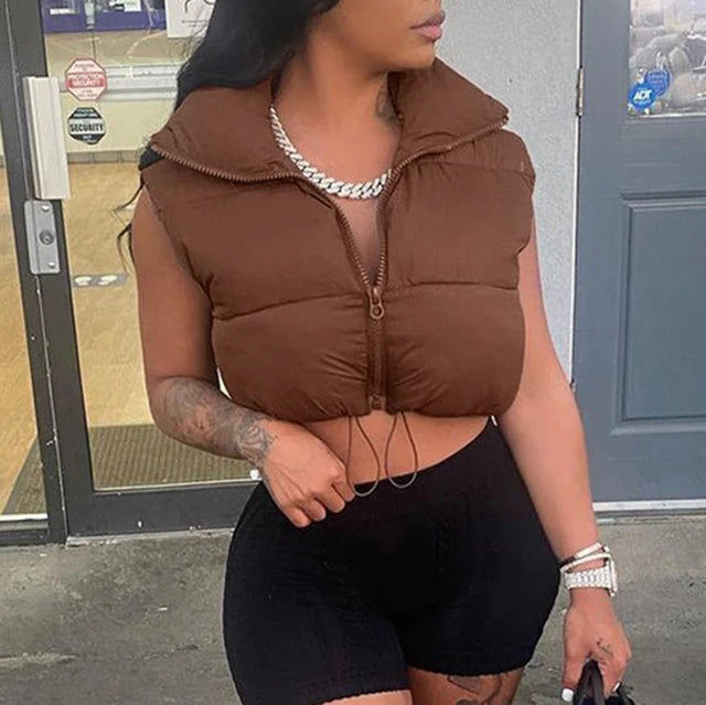 MSC Avenue cropped puffer vest