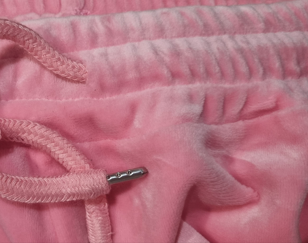 MSC DREAM velour track pants (BEBA DIAMONTE COLLECTION) Baby pink.