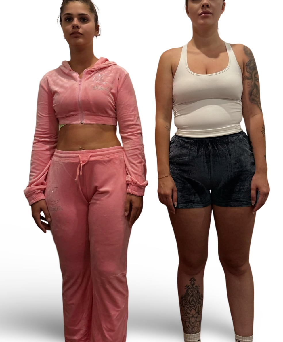 MSC DREAM mini cropped velour zip up track jacket (BEBA DIAMONTE COLLECTION) Baby pink.