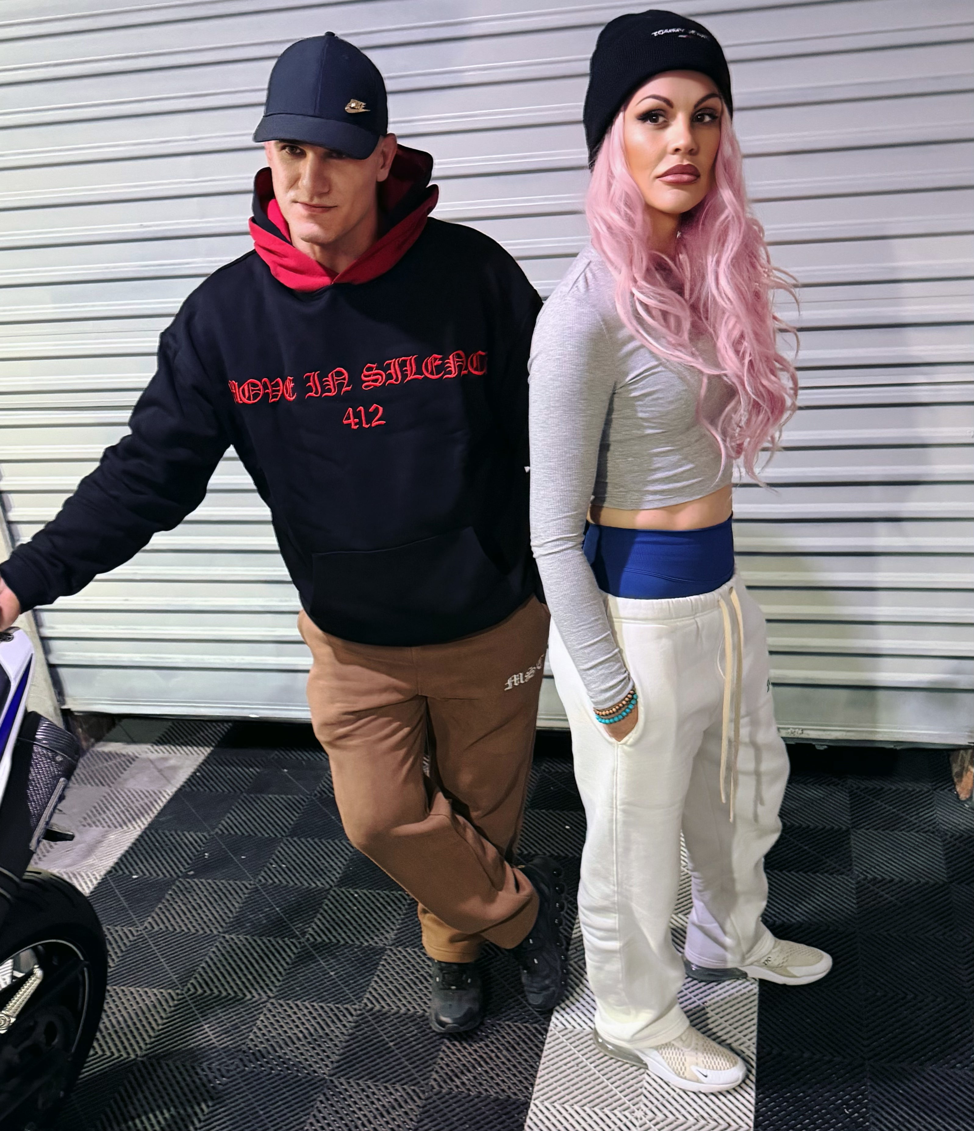 OMI straight leg track pants (ivory snow)