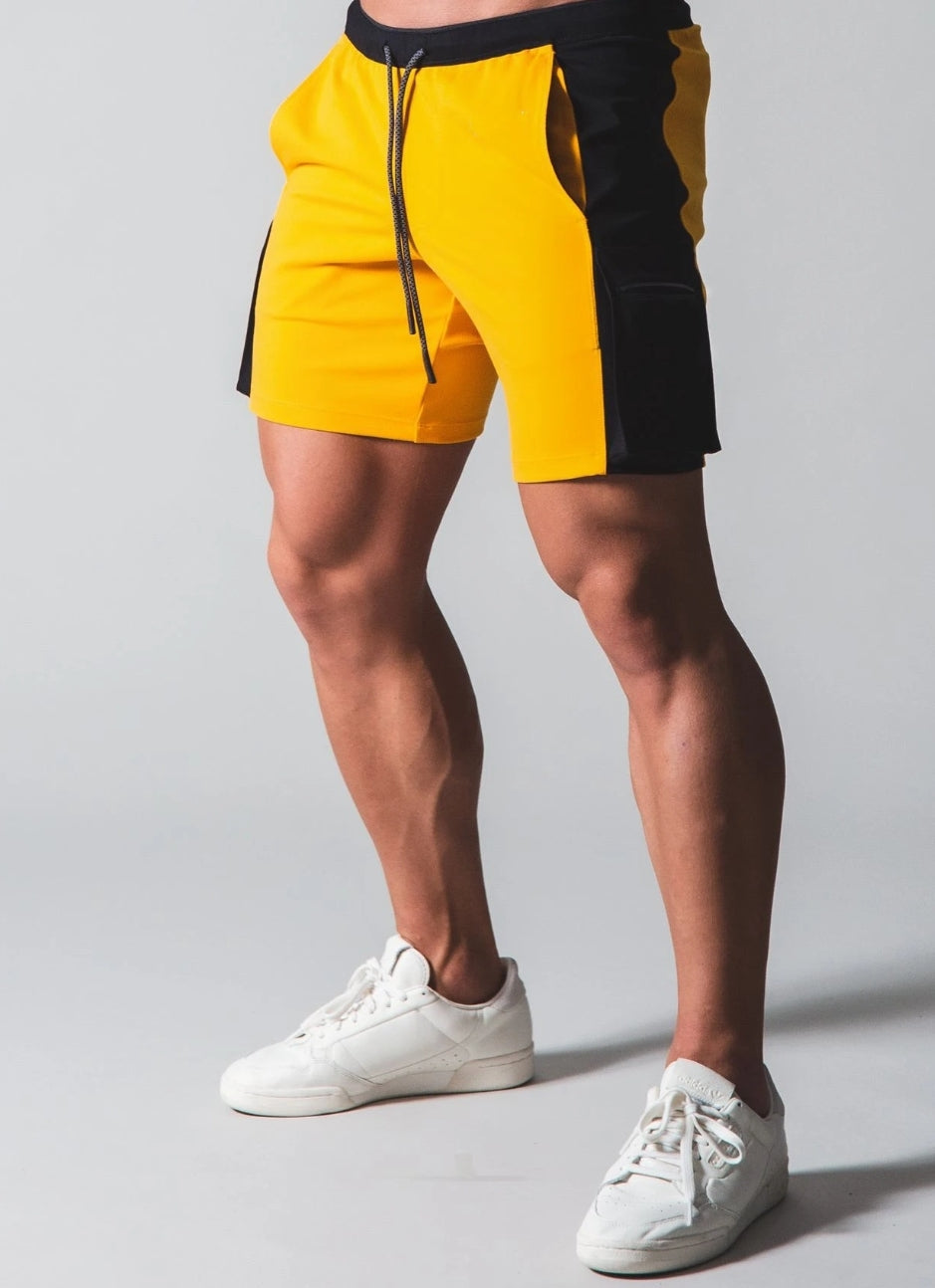 MSC ENDURO mens shorts. (Black and yellow)2 tone.