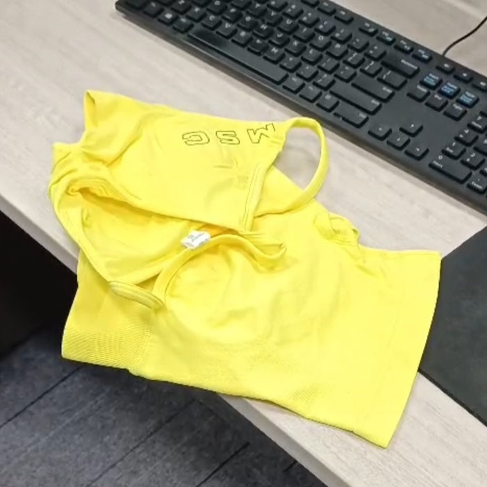 MSC IMIRI CORE v.2 sculpt shorts. (NEON YELLOW)black.