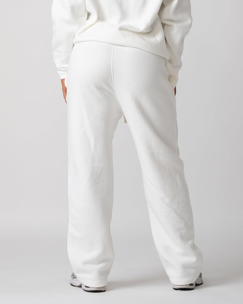 OMI straight leg track pants (ivory snow)
