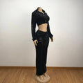 MSC DREAM velour track pants (BEBA DIAMONTE COLLECTION) Midnight black.
