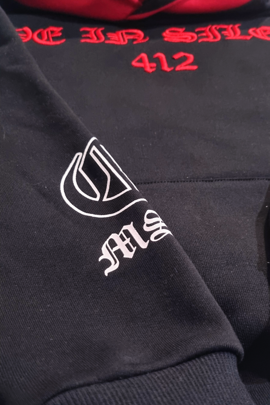 BIG G, double hood hoodie            "MOVE IN SILENCE" series 1       (MIDNIGHT RAGE)