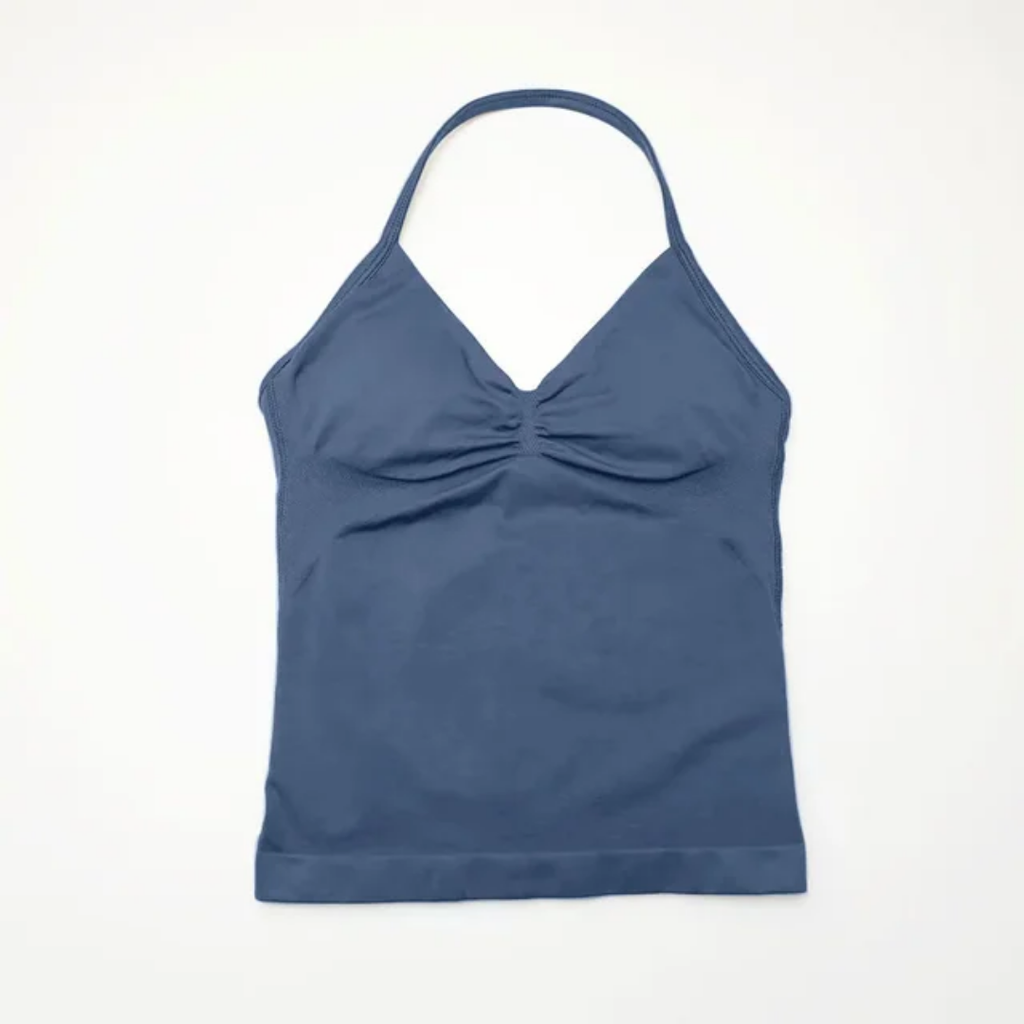 MSC IMIRI CORE sculpt strap tank top. (STONE BLUE)