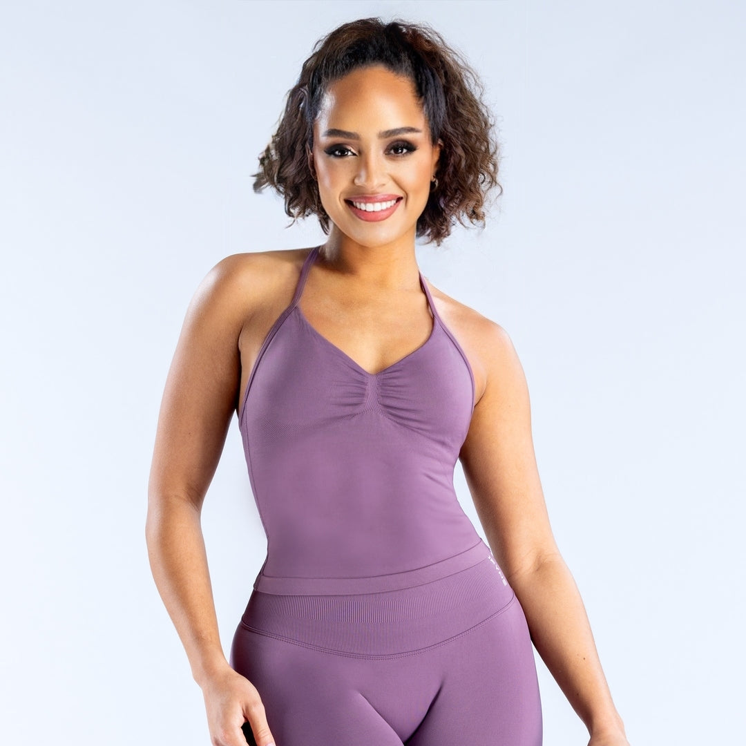 MSC IMIRI CORE sculpt strap tank top. (GRAPE)