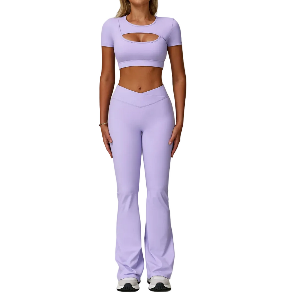 SERENITY Cross over bootleg pants. (LILAC LILY)