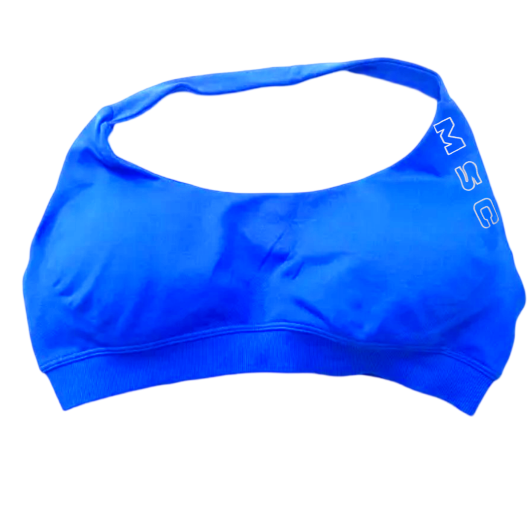 MSC IMIRI CORE V.2 sculpt halter crop. (EXOTIC BLUE)