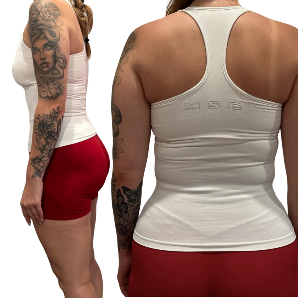 RITAH racerback singlet ( Lemon, jet, white )