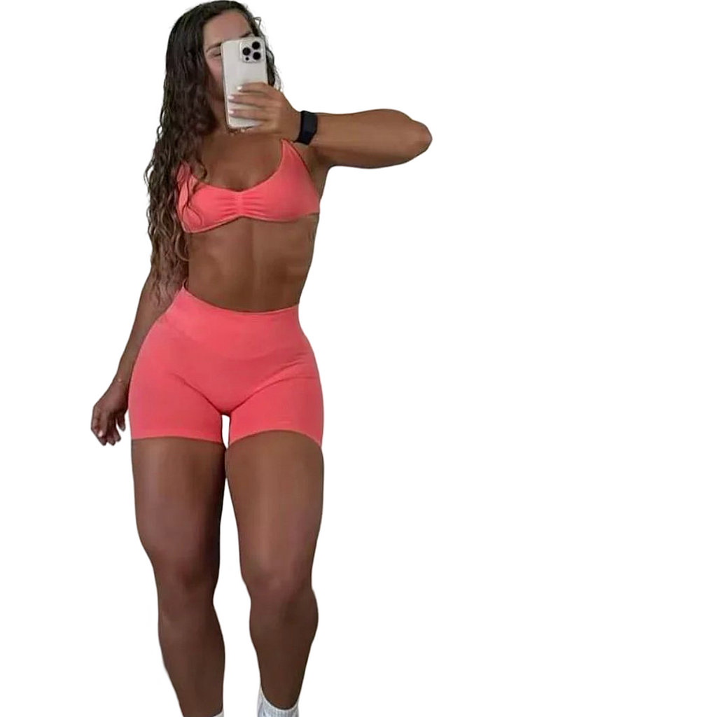 MSC IMIRI CORE sculpt mini crop. (CARIBBEAN PEACH)black logo