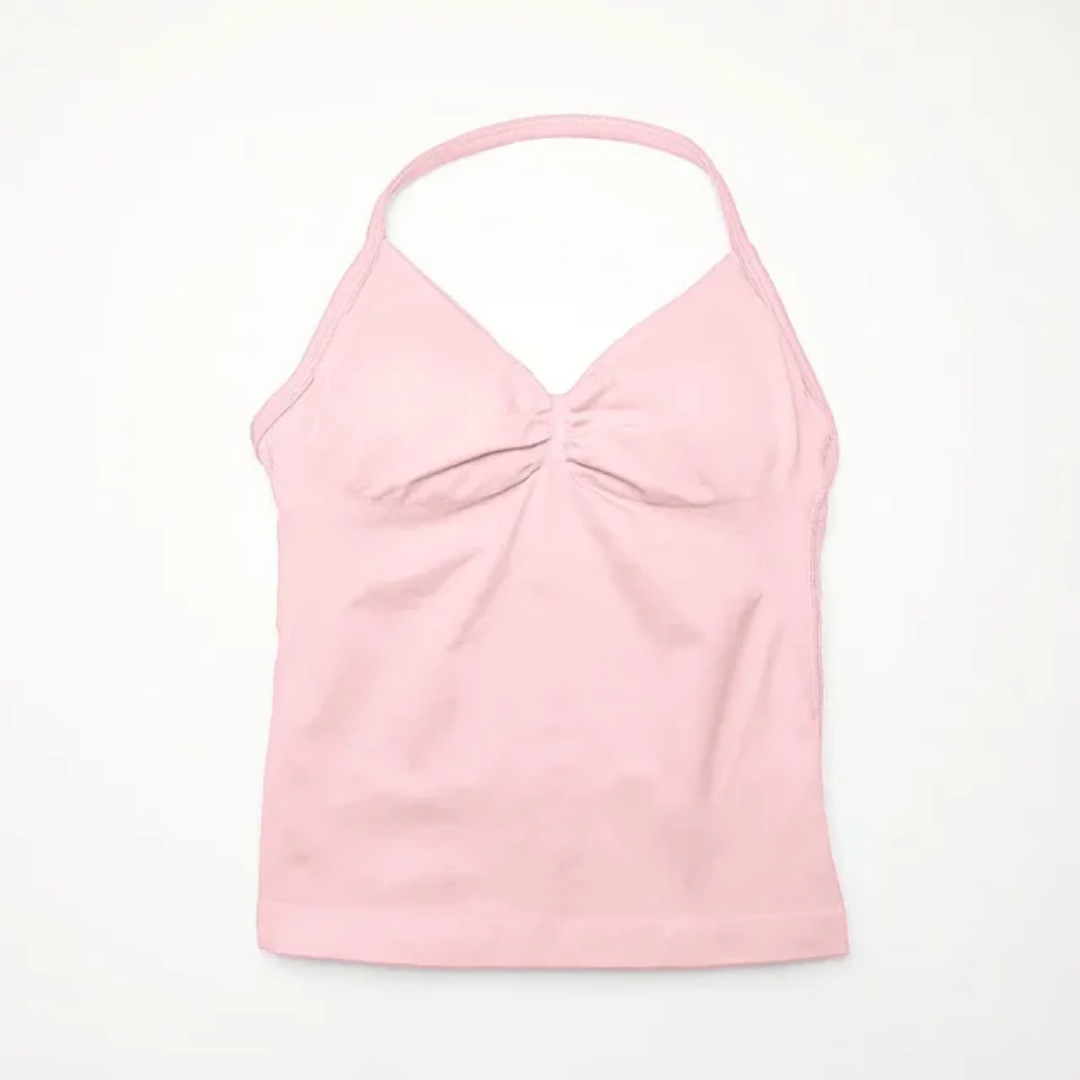 MSC IMIRI CORE sculpt strap tank top. (PASTEL PINK)