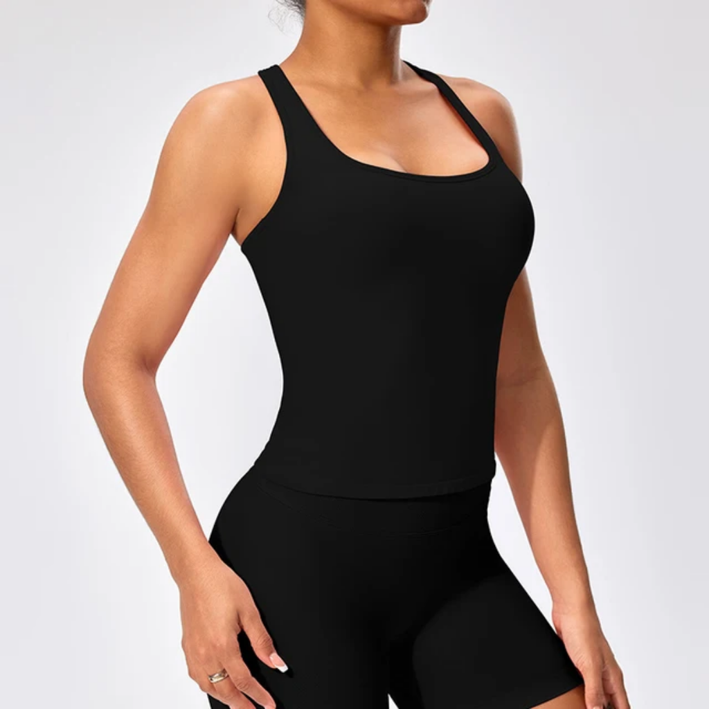 RITAH racerback singlet ( Lemon, jet, white )