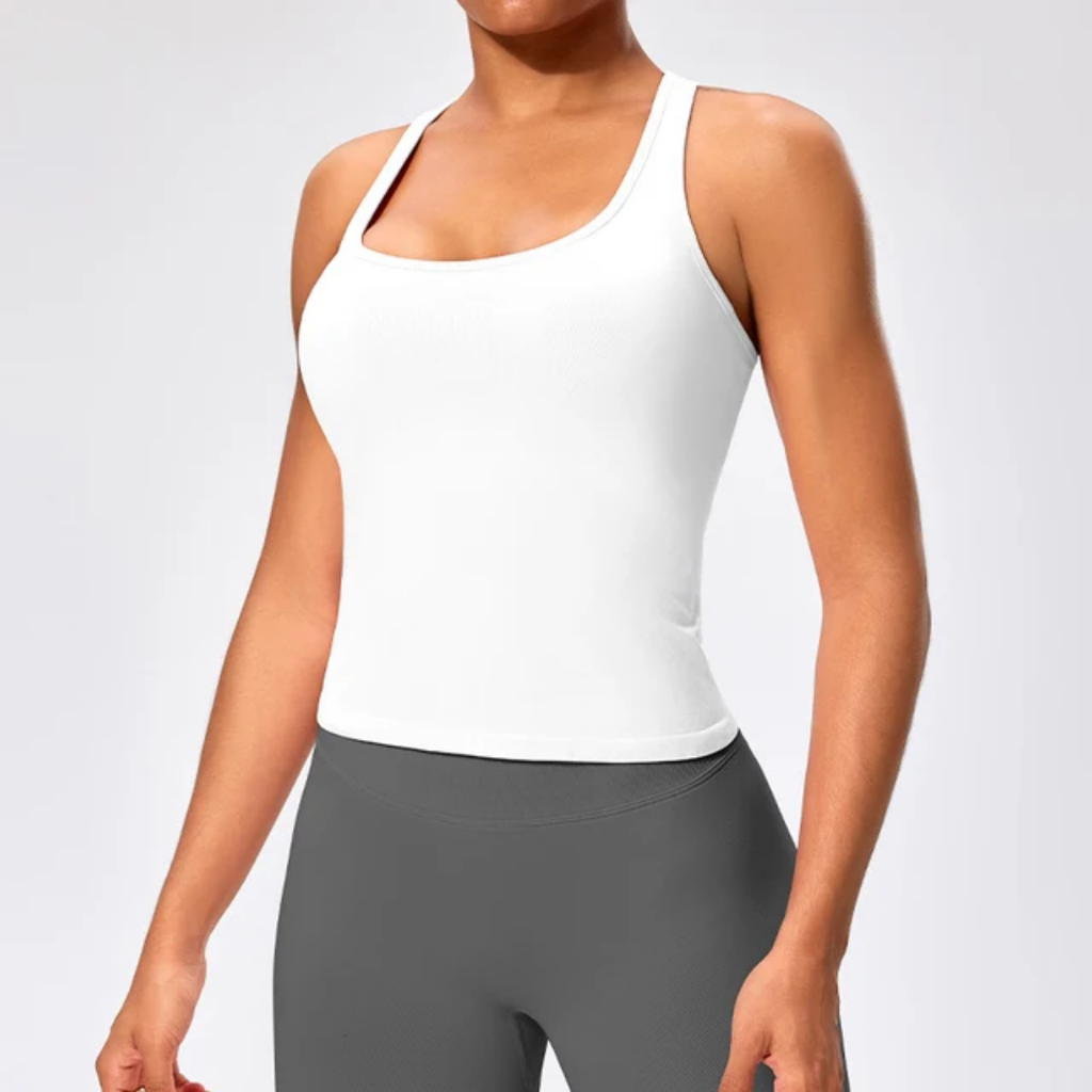 RITAH racerback singlet ( Lemon, jet, white )