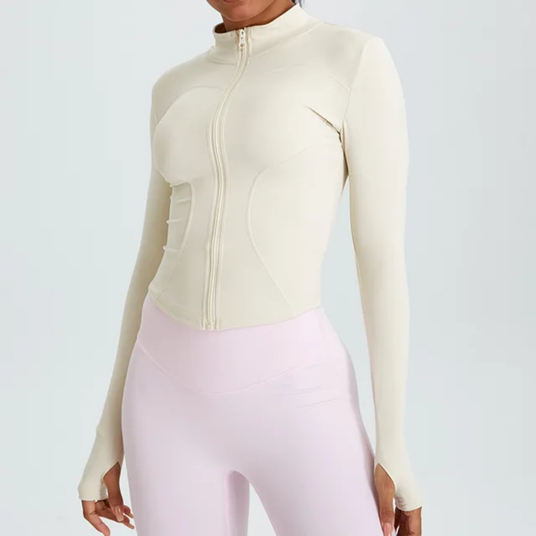 MSC LUNA sculpt zip-up ( cremee )