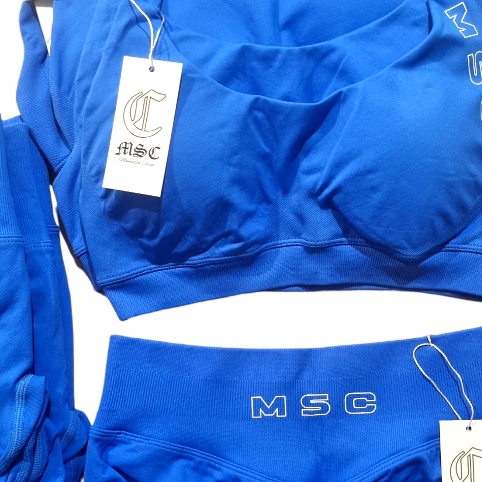 MSC IMIRI CORE V.2 sculpt halter crop. (EXOTIC BLUE)