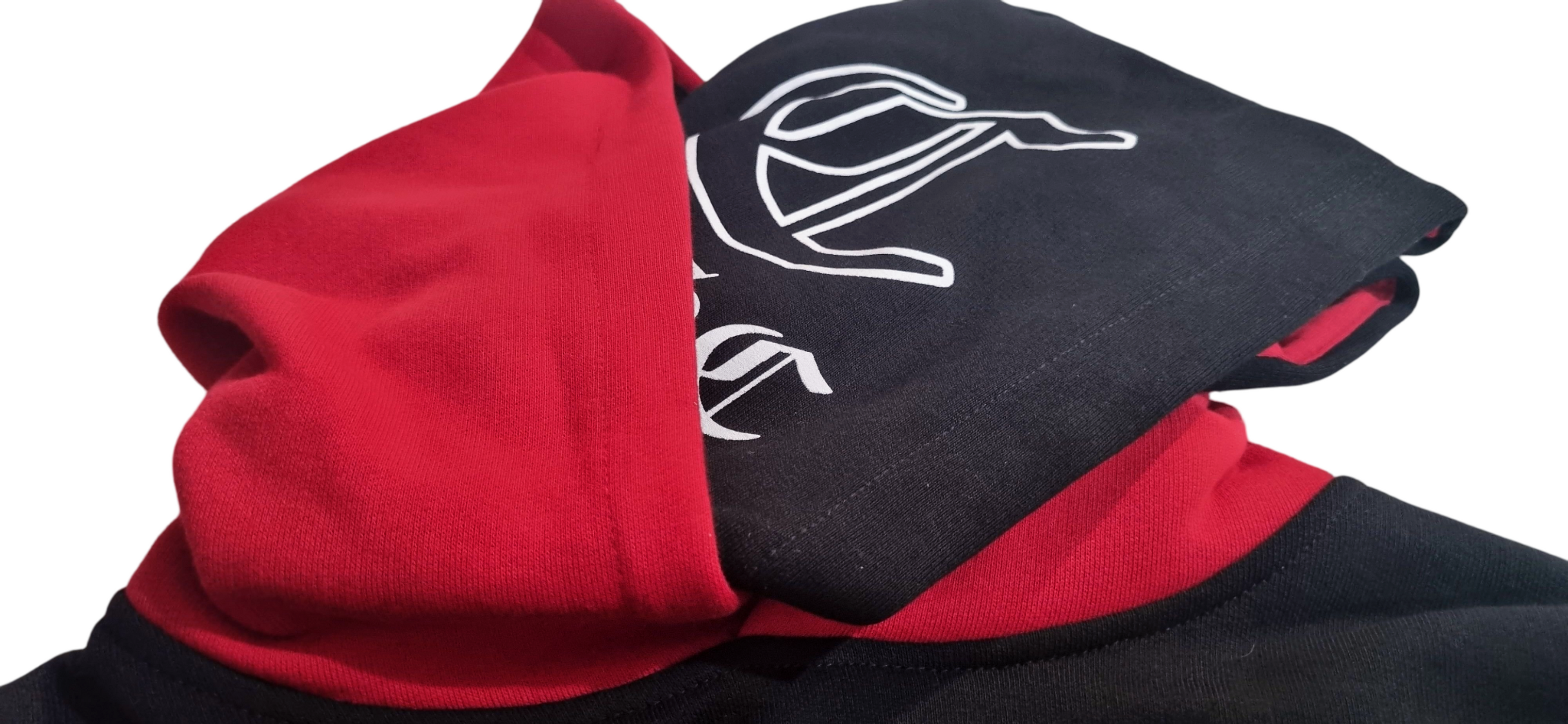 BIG G, double hood hoodie            "MOVE IN SILENCE" series 1       (MIDNIGHT RAGE)