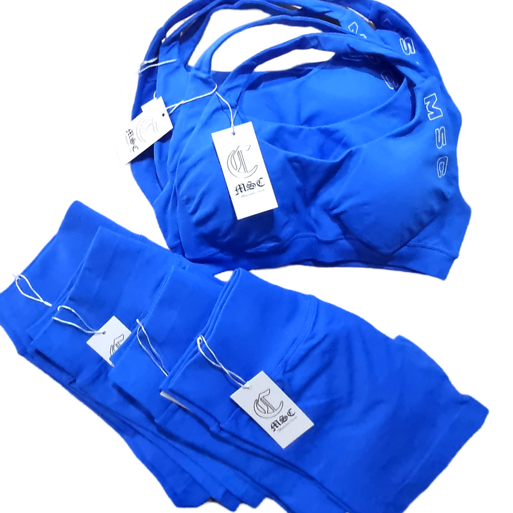 MSC IMIRI CORE V.2 sculpt shorts. (EXOTIC BLUE)white logo.
